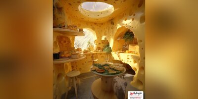 (عکس) طراحی جالب و دیزاین عجیب یک خانه به شکل پنیر