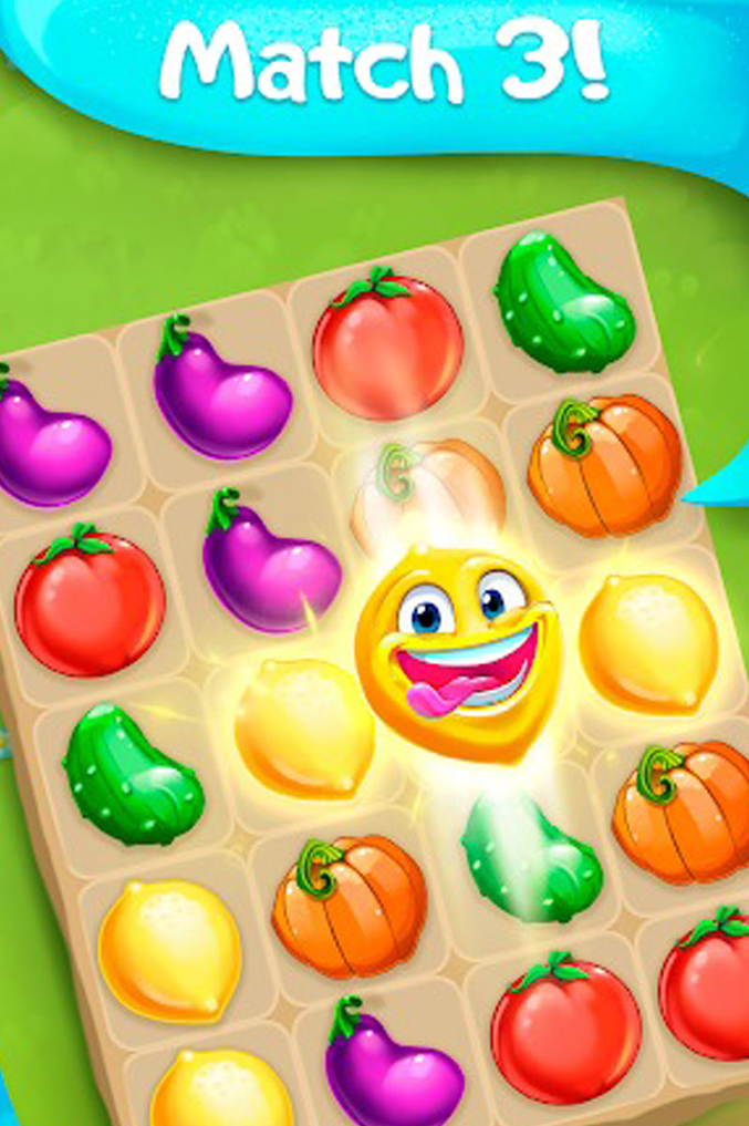 بازی Funny Farm match 3 Puzzle game