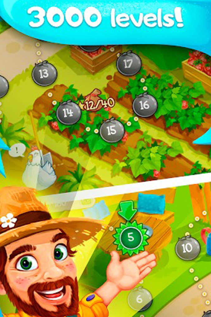 بازی Funny Farm match 3 Puzzle game