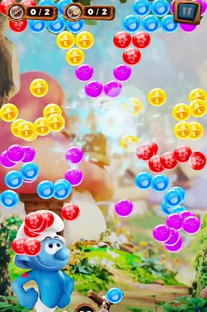 بازی Smurfs Bubble Shooter Story